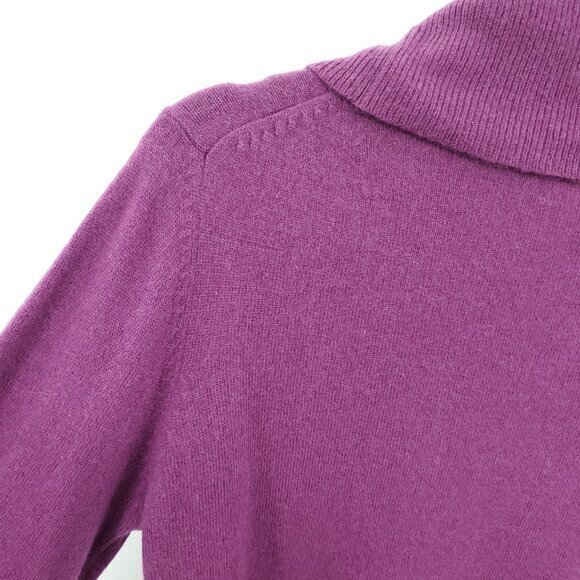 VTG 90s Fenn Wright Manson 100% Cashmere Turtleneck Sweater 40/M Purple - Picture 12 of 16